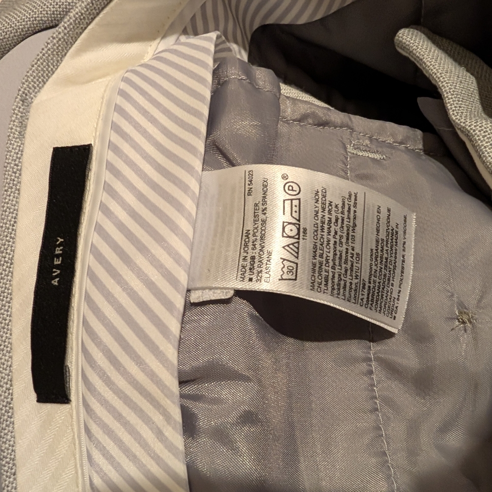 Banana Republic Textured Light Gray Suit - Blazer & Pants - Picture 8 of 8